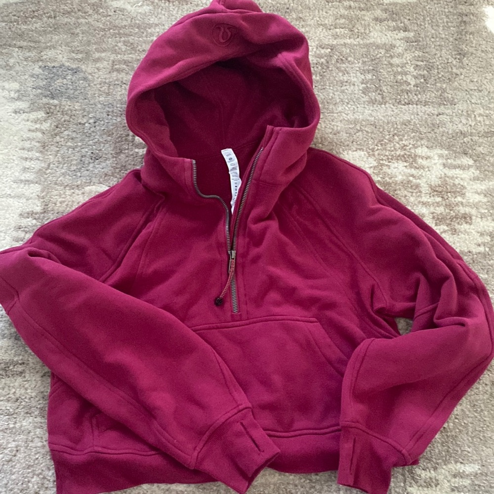 Lululemon Half Zip Scuba XS/S Raspberry color